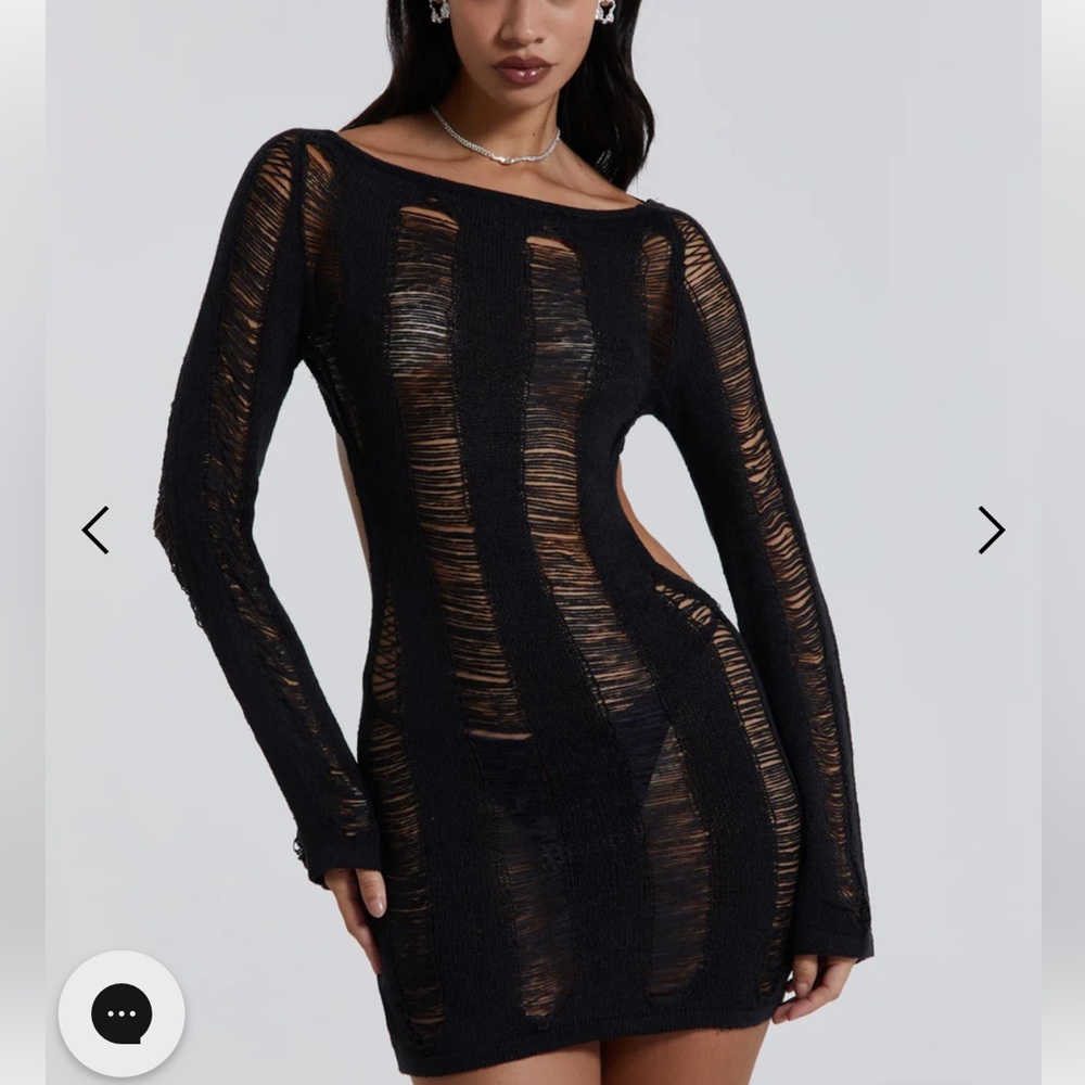 Jaded London black umbra dress